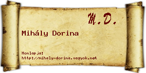 Mihály Dorina névjegykártya