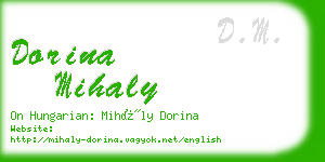 dorina mihaly business card